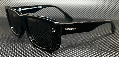 #ad BURBERRY BE4376U 300187 Black Dark Grey Men#x27;s 55 mm Sunglasses $150.66
