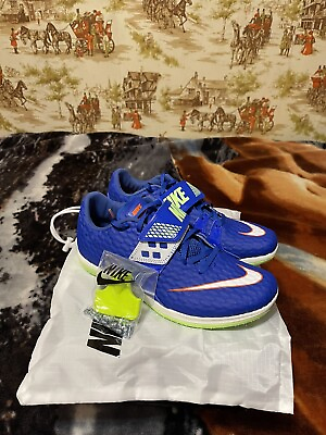 #ad Nike Zoom High Jump HJ Elite Track amp; Field Spikes Shoes Blue Men9.5 806561 400