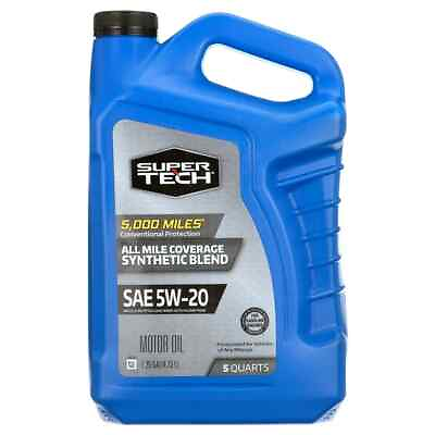 #ad Super Tech All Mileage Synthetic Blend Motor Oil SAE 5W 20 5 Quarts