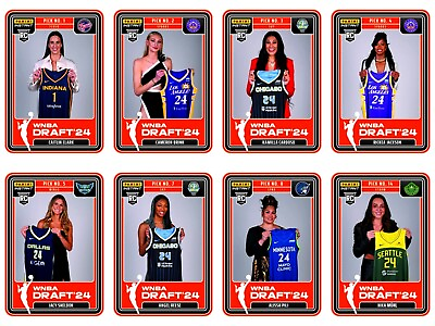 #ad 2024 PANINI WNBA DRAFT NIGHT ROOKIE CARDS #1 8 SINGLES U PICK PRE SALE