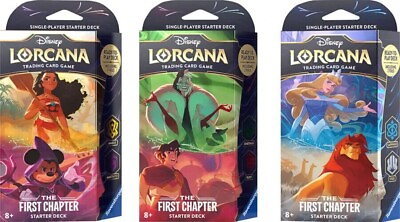 #ad Set of 3 1 of Each Starter Deck The First Chapter Disney Lorcana TCG