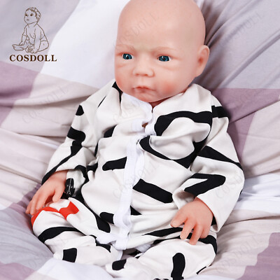 #ad COSDOLL 18.5quot;Reborn Baby Dolls Full Silicone Baby Boy Doll with Drink Wet system