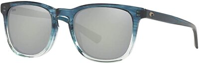 #ad Costa Del Mar Deep Teal Fade Gray Silver Mirror 580G Polarized 53 mm Sunglasses