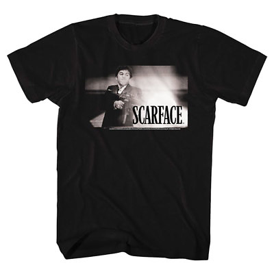 #ad Scarface Tony Montana Men#x27;s T Shirt Automatic Gun Fire Al Pacino Cuban Gangster $23.50
