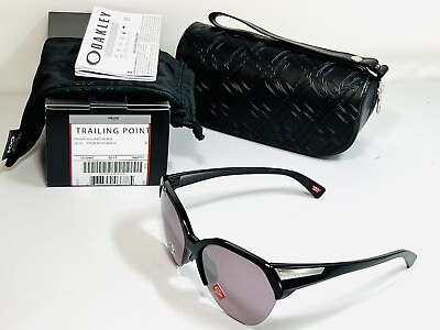 #ad New Oakley Trailing Point Womens Sunglasses Polished Black W Prizm Road Black