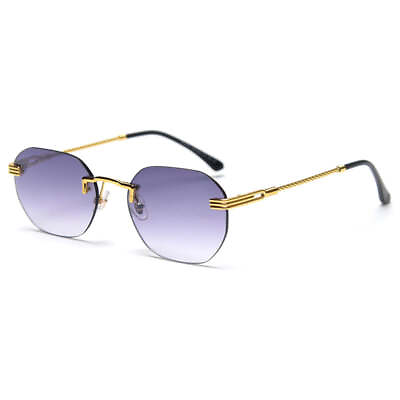#ad Retro Color Film Rimless Sunglasses