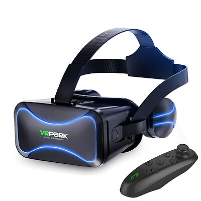 #ad VR Headset with Remote Smart VR Goggles with Gamepad 3D Virtual Reality Glasses