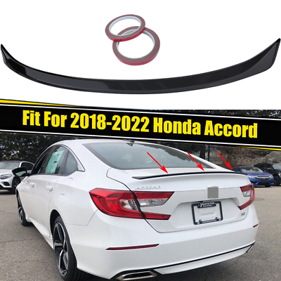 #ad Fit 2018 2019 2020 2021 2022 Honda Accord Glossy Black Rear Trunk Spoiler Wing