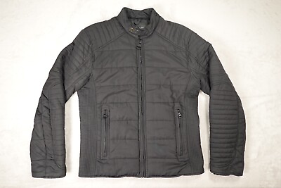 #ad Marc New York Andrew Marc Mens Black Puffer Full Zip Jacket Size S Broken Button