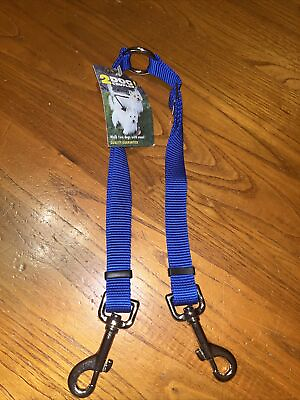 #ad Two Dog Coupler Adjustable Nylon walk 2 dogs an one time 36quot; Coastal Pet Blue