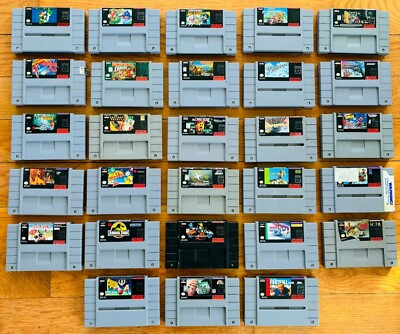 #ad U PICK Super Nintendo SNES Games Super Metroid Mario Kart Yoshi Donkey Kong 3 $14.97