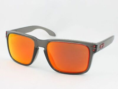 #ad Oakley Oo9244 2856 Holbrook A Sports Sunglasses Gray Smoke Prism Ruby ​​Asian Fi