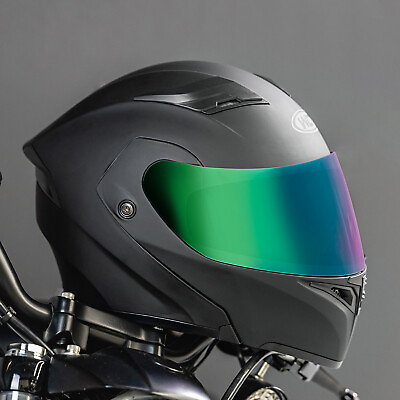 #ad Motorcycle DOT Modular Helmet Full Face Dual Visor Flip Up Moto Helmet SHIELD
