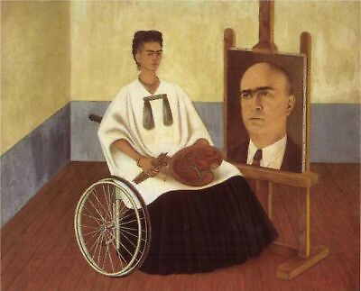 #ad 1951 Self Portrait of Doctor Farill by Frida Kahlo art painting print