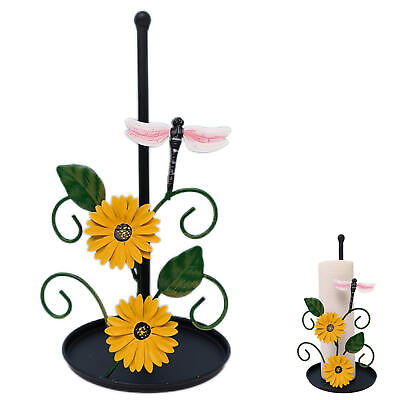 #ad Metal Iron Sunflower Kitchen Paper Towel Holder Stand Home Countertop Decoration