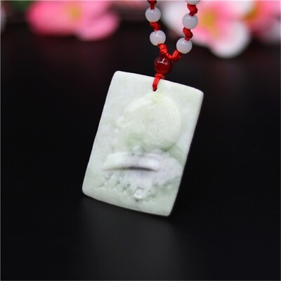 #ad Jade Maozedong Pendant Necklace Carved Gifts Amulet Natural Charm White Jewelry