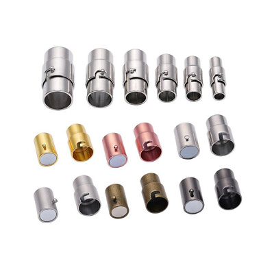 #ad 10PCS Magnetic Clasps Connector End Cap Jewelry Necklace Bracelet Leather Cord
