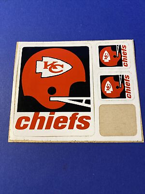 #ad Early 1980S Kansas City Chiefs Football Stickers Decal Nfl 4 1 2“ X 4“