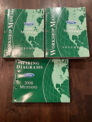 #ad 2008 Ford Mustang Service Workshop Repair Manuals Vol 1 amp; 2 Wiring Diagrams