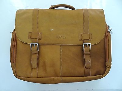 #ad NWD Kenneth Cole Leather Briefcase Laptop Messenger Bag Cowhide
