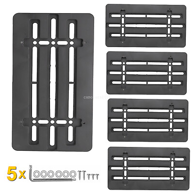 #ad 5x Universal Car License Plate Brackets Tag Holder Bumper Mount with Screws Kit