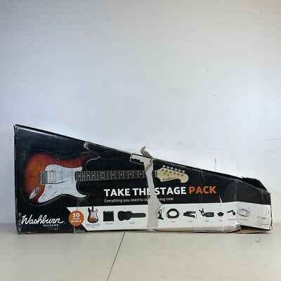 #ad Washburn Take The Stage Electric Guitar 10 Piece Bundle Sunburst SDFSBPACK U