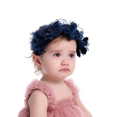 #ad Infant Hair Hoop Elegant Headdress Toddlers Stretchy Floral Hair Hoop Fine