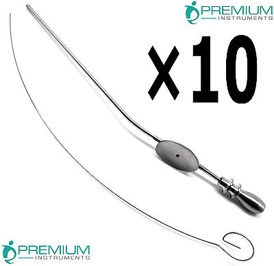 #ad 10× Baron Suction Tubes FR # 3 Surgical 1mm ENT Surgical Premium Instruments