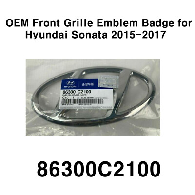 #ad NEW OEM Logo Front Grill Emblem Badge 1p 86300C2100 for Hyundai Sonata 2015 2017