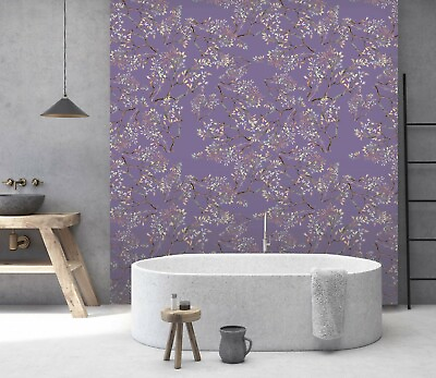 #ad 3D Purple Pattern ZHU007 Texture Tiles Marble Wallpaper Wall Mural Removable Zoe