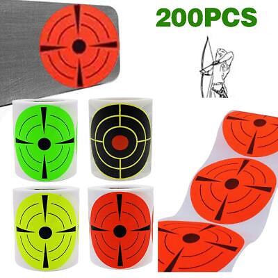 #ad 200Pcs 3quot; Self Adhesive Targets Reactive Shooting Paper Target Stickers