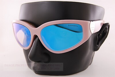 #ad Brand New Tiffany amp; Co. Sunglasses TF 4217 8393 MU Pink Blue Mirror Women