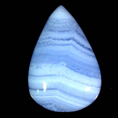 #ad 17.80Cts. 17X25X6mm 100% Natural Top Designer Blue Lace Agate Pear Cab Gemstone
