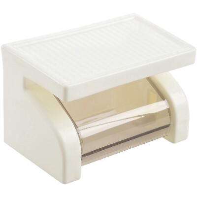 #ad Toilet Holder Tissue Roll Stand Box with Shelf Rack Bathroom O1Z47402