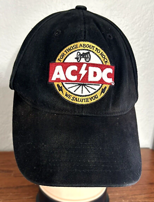 #ad AC DC quot;For Those About to Rockquot; Authentic Logo Black Cap Hat Anoma 2006 One Size