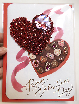 #ad 1 Papyrus Card High Quality Valentine#x27;s Day Celebrate Our Love Jeweled Candies