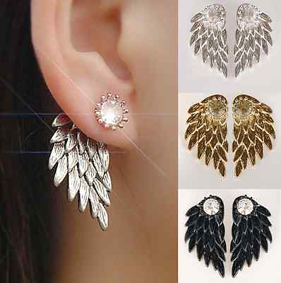 #ad Stud Angel Rhinestone Gothic Earrings Gifts Cool Jewelry Hot Alloy Women