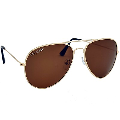 #ad Classic Aviator Sunglasses Gold with Polarized Brown UV400 Lenses EYE MD® $24.97