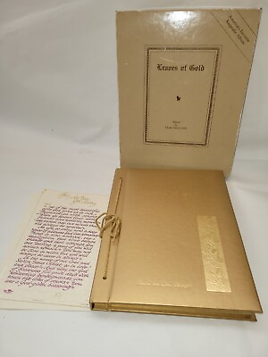 #ad Leaves of Gold Book by Clyde Francis Lytle Faux Gold Cover Prayer Book $30.45