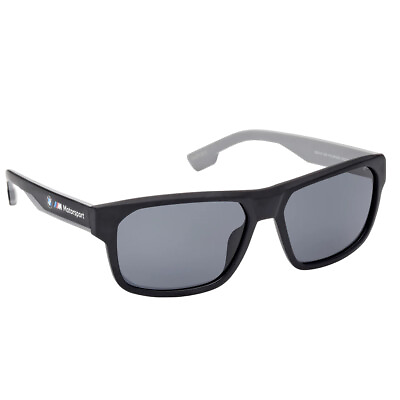 #ad BMW Motorsport Men#x27;s BS0019 Sport Sunglasses Black Frame Gray Lens