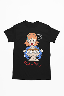 #ad Rick and Morty vinyl printed black Graphic Tee