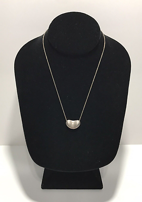 #ad Authentic Tiffany amp; Co Elsa Peretti Sterling Silver Medium Bean Pendant Necklace