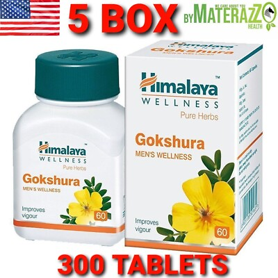 #ad GOKSHURA HIMALAYA OFFICIAL 5 Box 300 TABLETS HERBALS MEN#x27;S HEALTHS EXP.05 2025