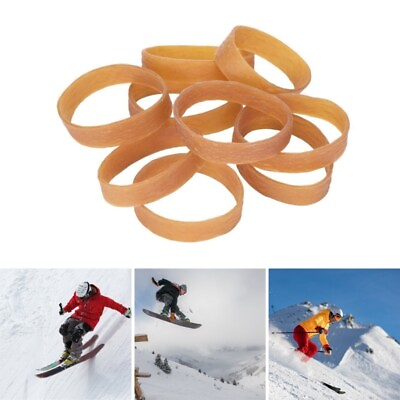 #ad 20 50Pcs Exercise Rubber Bands Widened Rubber Rings Safety Ski Brake Retainers