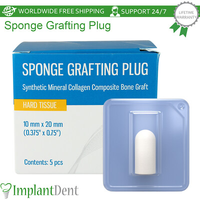 #ad 5 Pcs Dental Sponge Grafting Synthetic Collagen Sterile Socket Plug Bo ne Graft