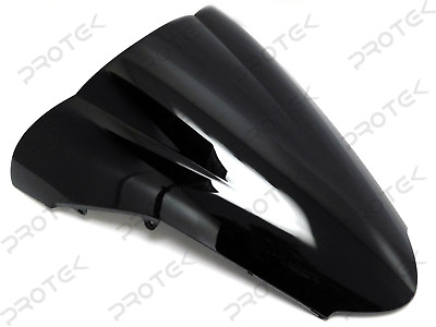 #ad ABS Black Double Bubble Windscreen Windshield for 02 13 Honda VFR800 Interceptor