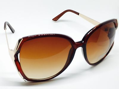 #ad New Womens Metal Fram Sunglasses Brown Color 7275