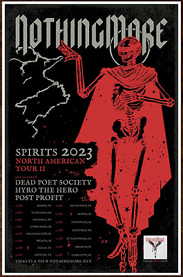 #ad NOTHING MORE Spirits Tour 2023 Ltd Ed RARE Poster BONUS Hard Rock Metal Poster