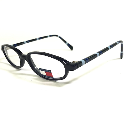 #ad Tommy Hilfiger Kids Eyeglasses Frames TW101 220 Blue Striped Oval 47 17 140