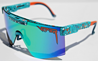 #ad PIT VIPER The Marina 2000 POLARIZED Sunglasses Blue Splatter Shield NEW NO BOX